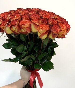 Букет из 49  роз Эквадор (70 см) #337