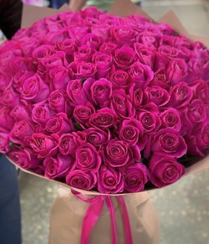 Букет из 99 розовых Эквадорских роз (70 см ) #2781