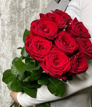 Букет из 9 красных роз (70 см ) #2973