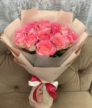 Букет из 15 роз Джумилия (50 см ) #2044