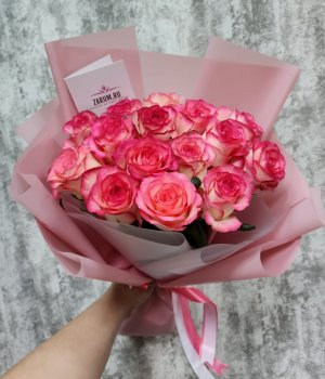 Букет из 15 роз Джумилия (50 см ) #2740