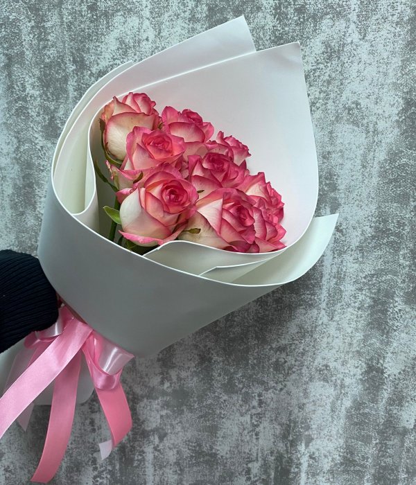 Букет из 9  роз Джумилия(40 см) #3958