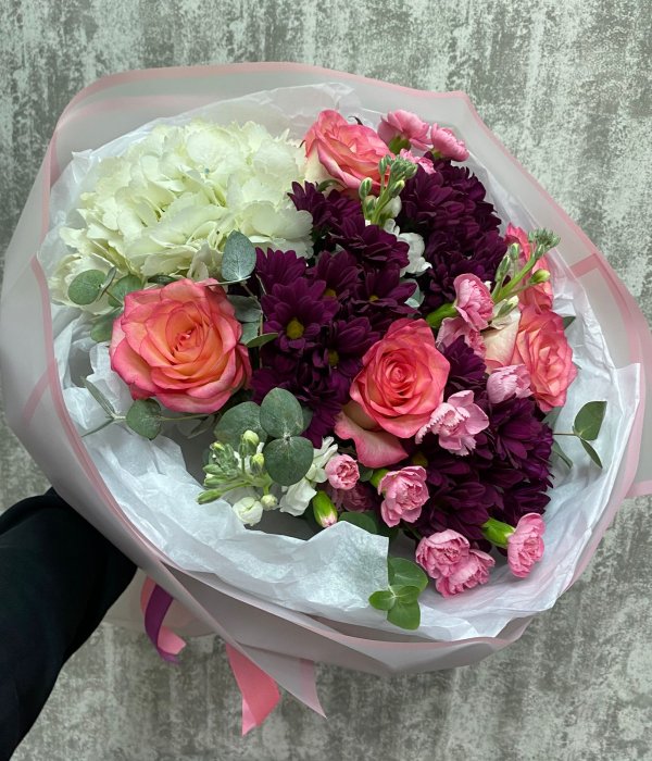 Микс-букет «Яркие нотки» #4425