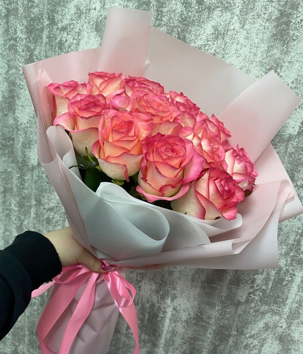 Букет из 15  роз Джумилия (45 см) #4365