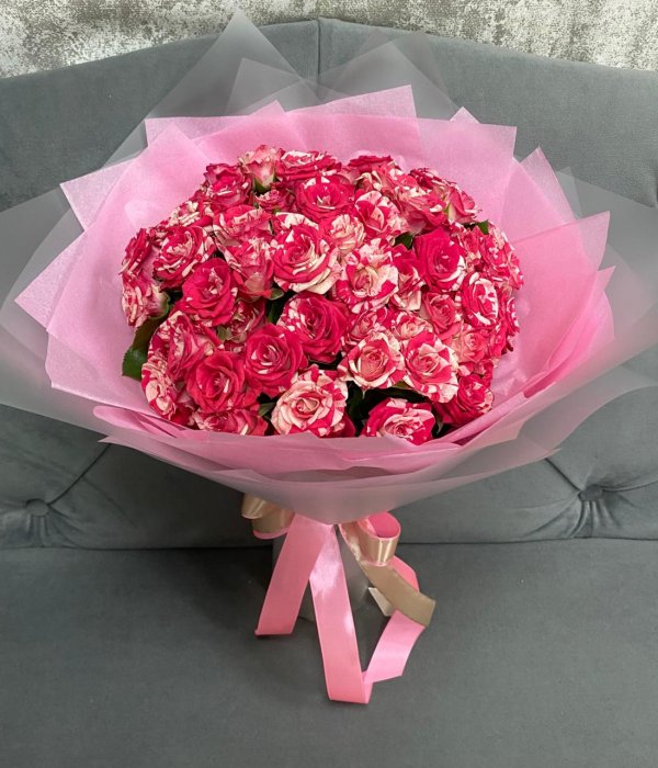 Букет из 17 кустовых роз Файр Фокс (40 см) #4354