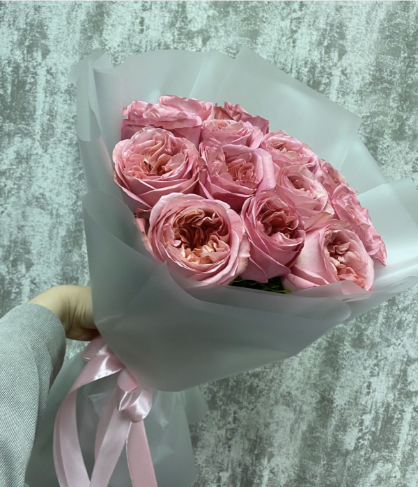 Букет из 15 роз Пинк Экспрешн (55 см) #4531