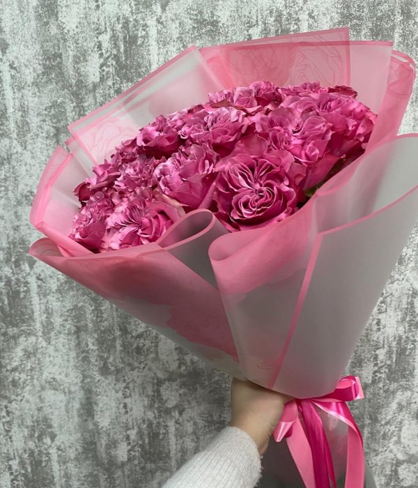 Букет из 15 эквадорских роз Кантри Блюз (70 см) #4520