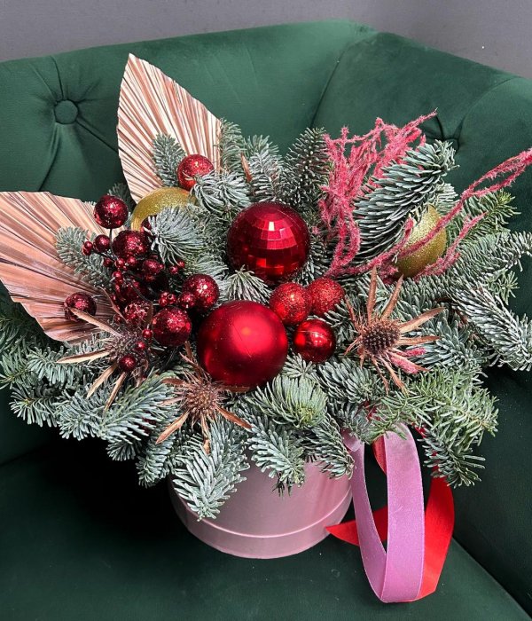 Новогодняя композиция с ярким акцентом #4537