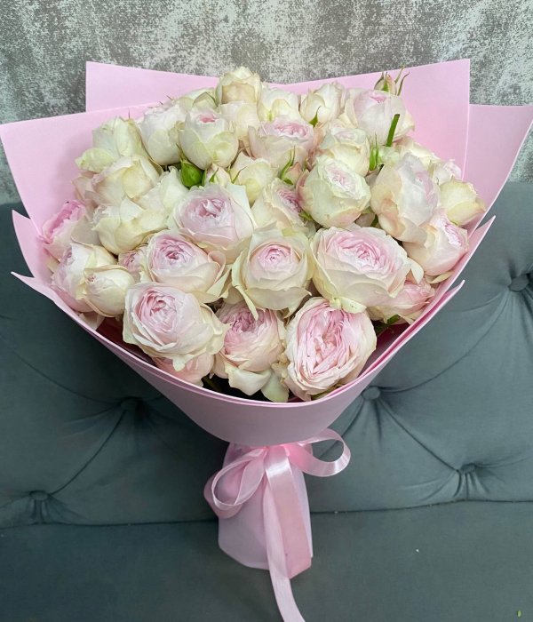 Букет из 9 пионовидных роз (50 см)****** #4546