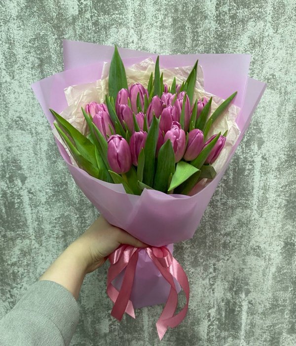 Букет из 25 тюльпанов #4587