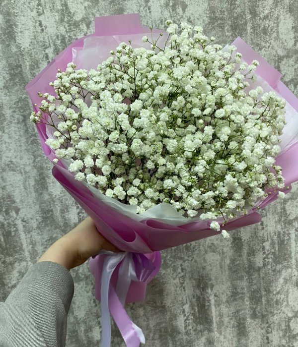 Букет из белой гипсофилы (9 шт) * #4590